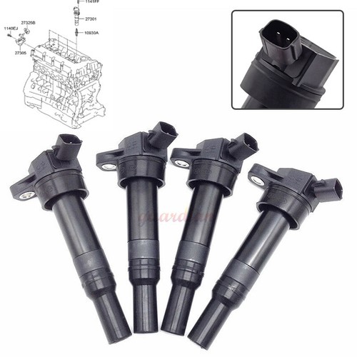 Pack of 4 Ignition Coil For Hyundai Elantra Tucson Kia Forte Soul 2.0L