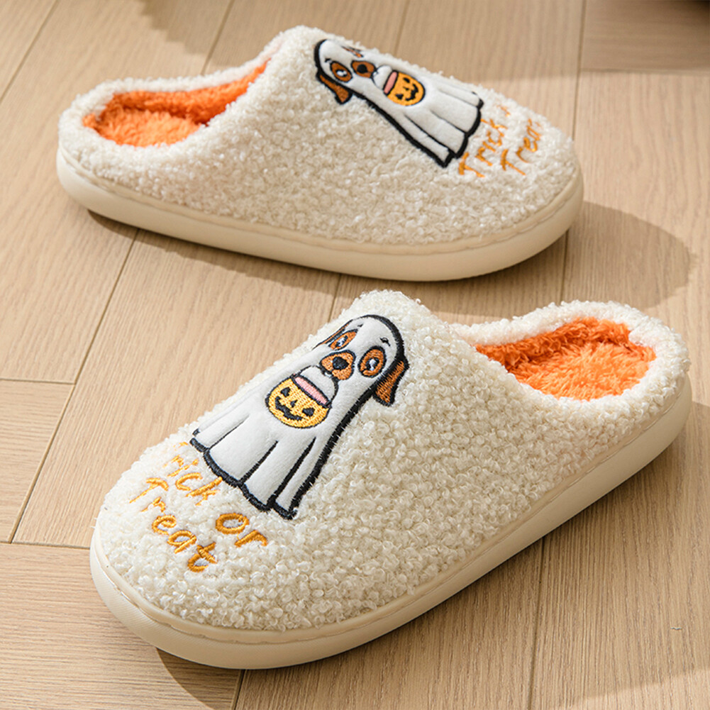 APL Halloween Pantofole Zucca per Cani Soffici Pantofole per Cani Comode per la Sc