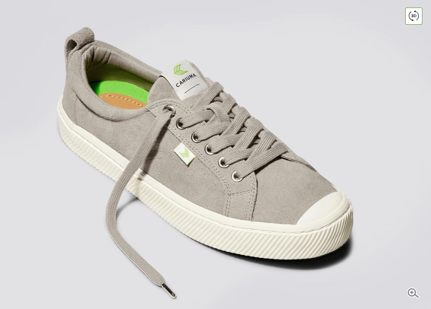 Cariuma Gray/Taupe OCA Low Suede Lace Up Skate Sneakers Men\'s 10 Women\'s 11.5 Cariuma Women main image 4