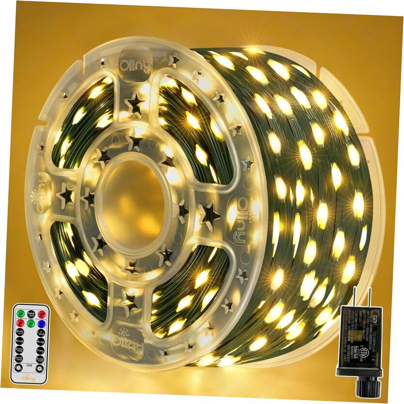 Christmas Lights Outdoor, 393FT 1200 LED IP67 Waterproof 1200LED Warm White
