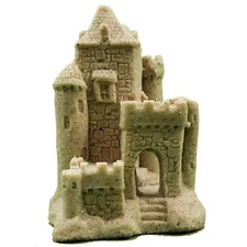 Real Sand Castle Figurine 012 3.5" Tall Collectible Beach Lake Home Decor