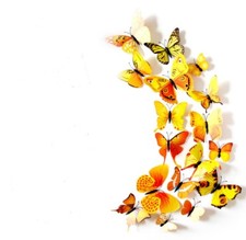 12-Pack 3D Butterfly Wall Stickers PVC Decals Home Decor Art Mural for Bedroom