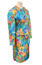 1980s Silk Sequin Eveningwear Set Anne Crimmims for Umi Collections Sz 8