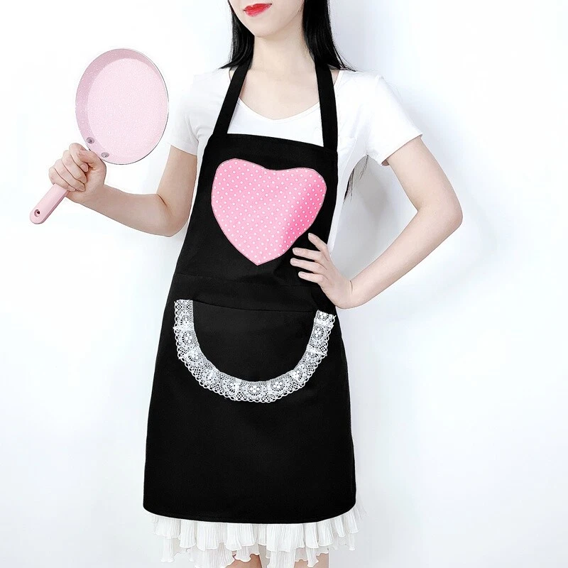 Women Lace Apron Long Waterproof Baking Housewife Waitress Cosplay Maid Florist - Image 4 of 4
