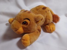 Vintage 90s Disney Store The Lion King Pouncing Baby Simba Stuffed Plush Toy 9"