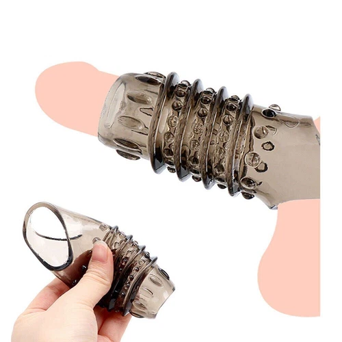 Male Cock-Girth-Enlarger-Enhancer-Big Penis-Extension-Extender-Sheath-Sleeve Men - Picture 18 of 44
