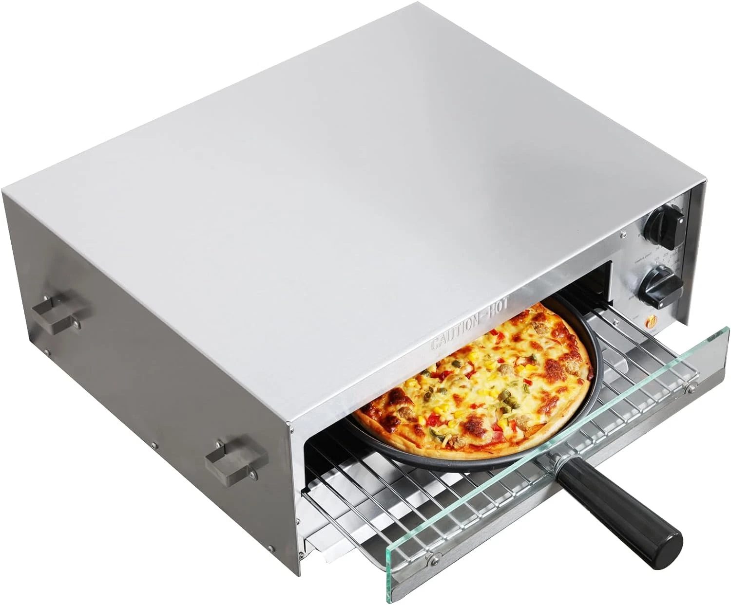 Indoor Electric Pizza Oven with Timer & Glass Door - 13 Inch, 1550W
Opens in a new window or tab