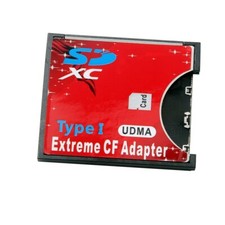 Speed SDXC SDHC SD to CF Compact Flash Memory Card Reader Adapter Type I High