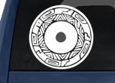 Ancient Ornament- Aztec Mayan Civilization Circle - Car Tablet Vinyl Decal