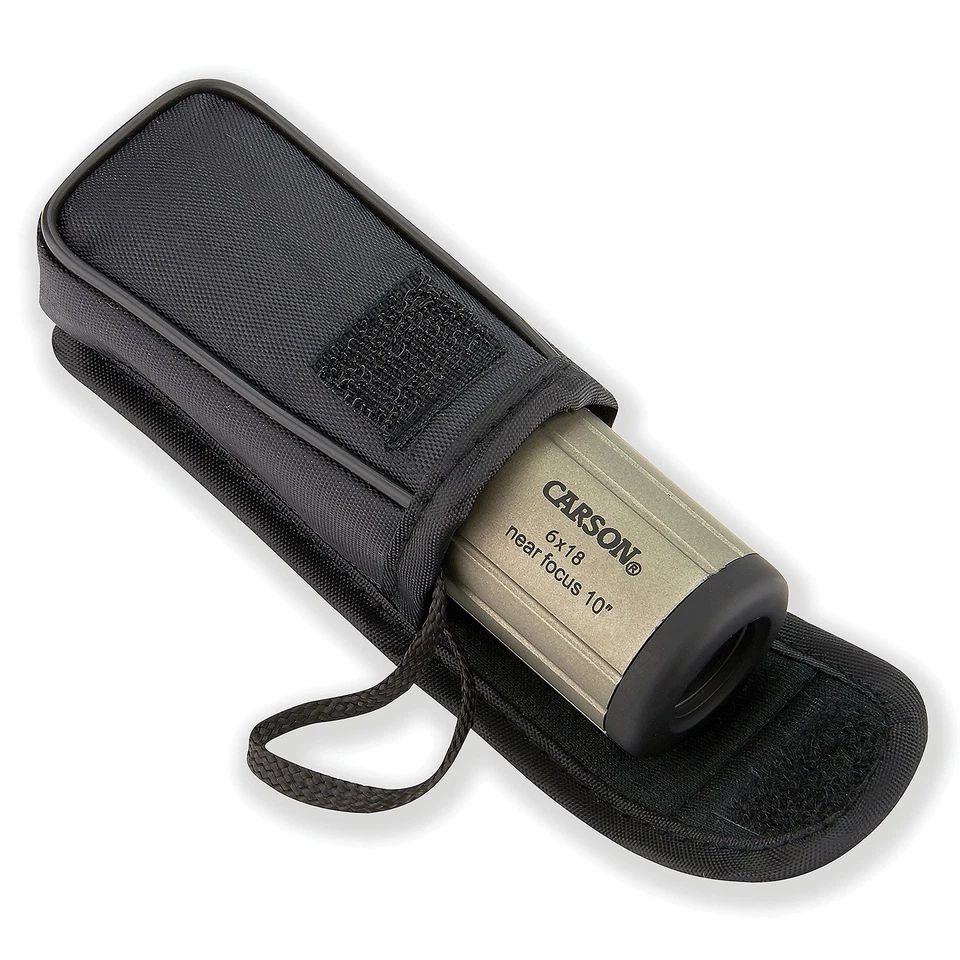 CARSON® CloseUp™ 6x 18 mm Pocket Monocular with Carabiner Clip - Image 2 of 4