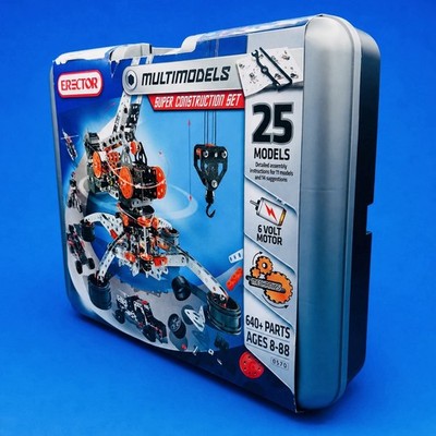 Erector Multimodels 25 Model Super Construction Set Sealed 640+ Parts Motor 0570