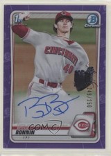 2020 Bowman Draft Chrome Picks Purple Refractor 249/250 Bryce Bonnin Auto 4l3