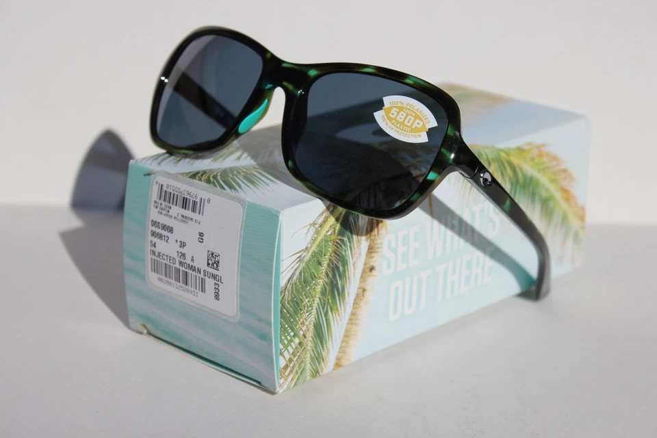 Gafas de sol COSTA DEL MAR Kare polarizadas 580P para mujer pasto marino/gris NUEVO Foto 4 de 4