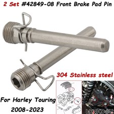 2 Set Of Sus304 Front Brake Pad Pin For Harley Touring Road King Glide 2008-2023 2 Set Of Sus304 Front Brake Pad Pin For Harley Touring Road King Glide 2008-2023