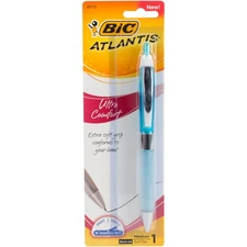 Bic Atlantis Ultra Comfort Retractable Ball Pen Black 1 Count 1.0Mm Medium Point