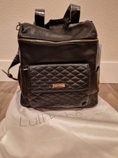 Luli Bebe Monaco Ebony Black Backpack Pebbled Diaper Bag NEW WITH TAGS
