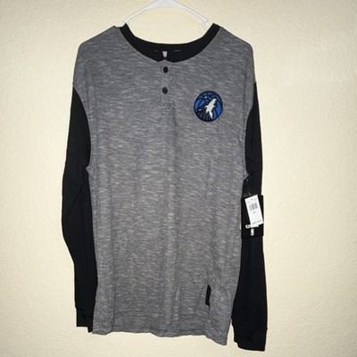 UNK Minnesota Timberwolves NBA Long Sleeve Shirt Gray Black Size L