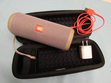 JBL Flip 3 Bluetooth Speaker with case  charger- Tested and Working- Lil Gem