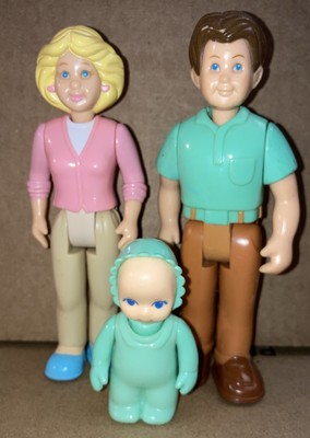 Little Tikes Dollhouse GRAND MANSION FAMILY Father Mother Blue Eyed Infant Dolls