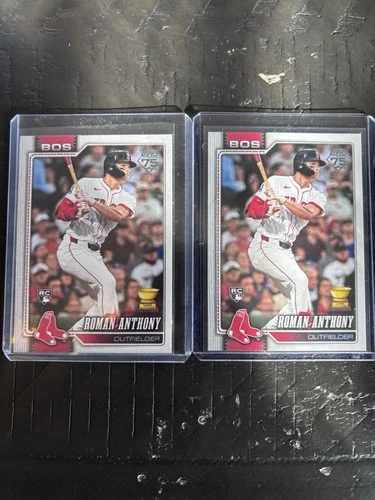 Topps 2026 Roman Anthony Rookie RC Red Sox 2 Card Lot Good Condition