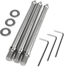 3 Pcs 3/8 Inch Thread Stainless Steel Camera Accessories Tripod Ground Spike ...