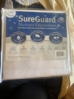 SureGuard Queen Mattress Encasement, 100% Water & Bed Bug Proof