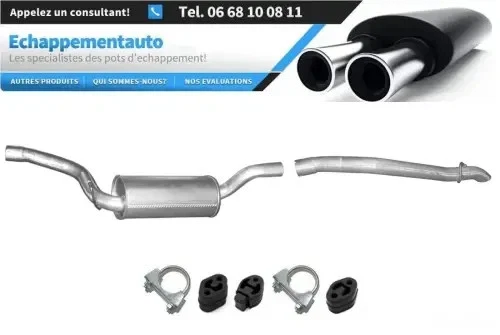 Volvo V50 2.0 D (2004–2010) sans FAP échappement avec silencieux central et tube - Photo 1/1