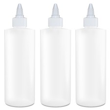 Twist Top Applicator Bottles, Squeeze 8 OZ, Empty Hair Coloring Plastic Bottl...