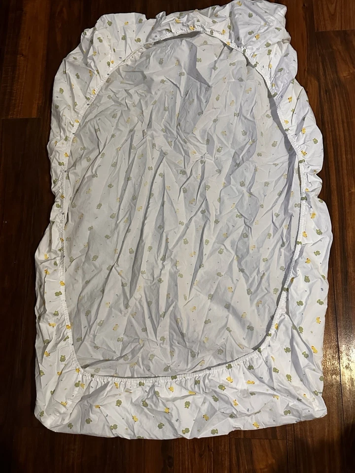 Sábana Cuna Ajustable Carter’s Just One You Libélulas Ranas Patos PATRÓN RARO Foto 4 de 4