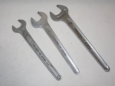 2 Vtg Stahlwille 1 Hazet Thin Single Open End Wrench Spanner Germany 24, 27, 32
