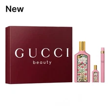 Gucci Flora Gorgeous Gardenia Eau de Parfum 100ml 3-PC for Woman's GIFT SET NEW*