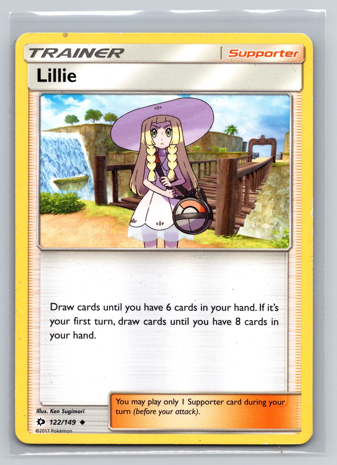 Lillie 122/149 Sun and Moon Base Set Uncommon Trainer Supporter Pokemon TCG