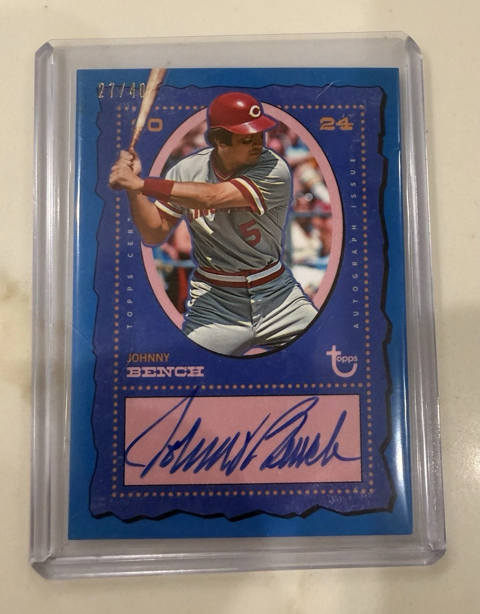 Topps Major Leagues (MLB) Johnny Bench Autographed Baseball Sports