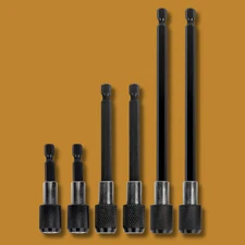 6PC 1/4" Hex Shank Holder Drill Bit Screwdriver Extension Quick Release Magnetic