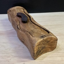 Handcrafted Alder Wood Puzzle Box Hidden Drawer 7" Rustic Canada 2006 Signed