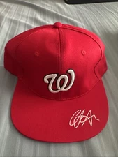 CJ Abrams Washington Nationals Embroidered Autographed Hat SGA 2024 BRAND NEW!