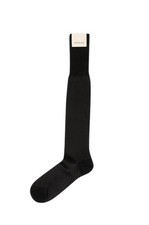 NWT Authentic Men's Gucci Black Silk Cotton Knee High Dress Socks 563235 Sz M