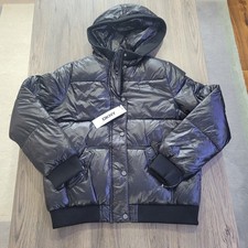 DKNY Kids Girls Puffer Jacket Coat. Hood. Large 14/16. Black