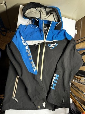 FXR MEN'S Extreme Performance Racing Jacket Large Softshell Black Blue Zip