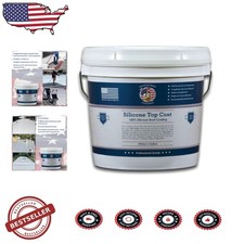 RESTORED ROOF 1 Gallon White Silicone Coating - Seal Cracks, Leaks, DIY Friendly