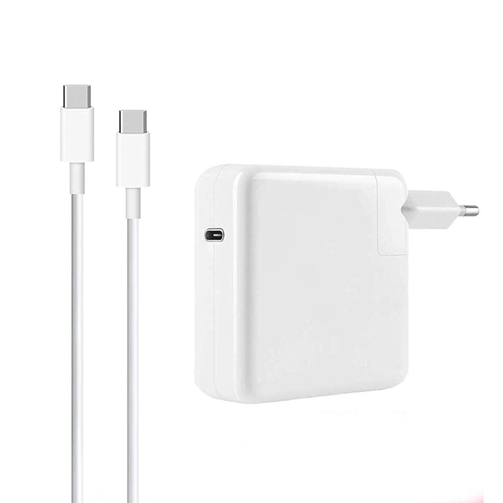 Chargeur USB-C 87W avec câble 2m LinQ pour PC portable et smartphone blanc