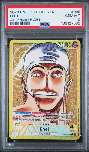 Enel (098) (Alternate Art) OP05-098 Awakening of the New Era Foil PSA 10