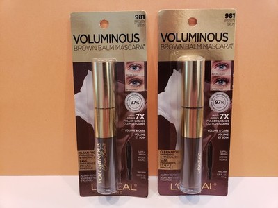 Loreal ~ Lot of 2~ Voluminous Brown Balm Mascara ~ #981 Brown ~ NEW