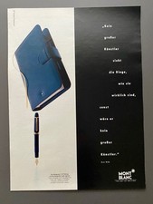 Montblanc Meisterstück 1994 penna stilografica e pelle agenda vintage pubblicità pubblicità