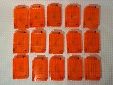 Nerf N-Strike Elite 6 Dart Ammo Clip Magazine Cartridge W/ Clear Side Lot of 15