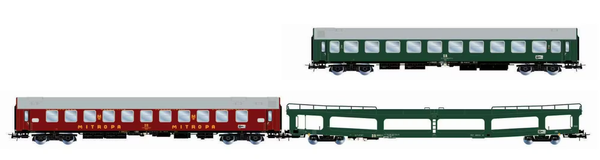 Rivarossi HR4418 Dr Set 3 Personenwagen Auto-Cuccette Berlin–LöRrach Ho 1:87 Dc-image