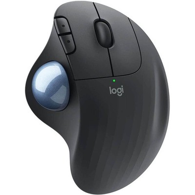 Logitech M575 Ergonomic Wireless Trackball Mouse Bluetooth USB Black 910005869