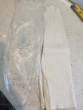 Vintage Van Raalte Kid Skin Leather Gloves Ladies Sz 7 White New