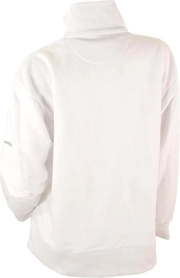 Women's North Carolina Tar Heels Birchwood Fleece 1/4 Zip White Sweatshirt Large - Image 2 of 4