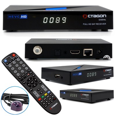 IPTV SAT Receiver OCTAGON SX89 WL Full-HD DVB-S2 IP HEVC H.265 Multistream WLAN